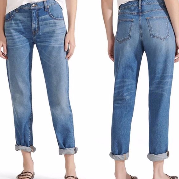 Veronica Beard Benzi Mid Rise Boyfriend Jeans in Beacon Ranch Size 29 - Picture 1 of 14